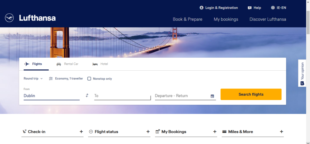 Visit the authorized Lufthansa Website.